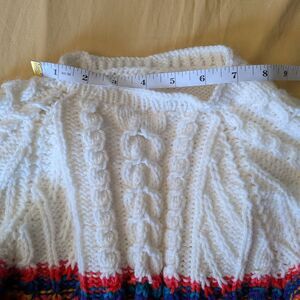 Elegant White Cable Knit Turtleneck Sweater